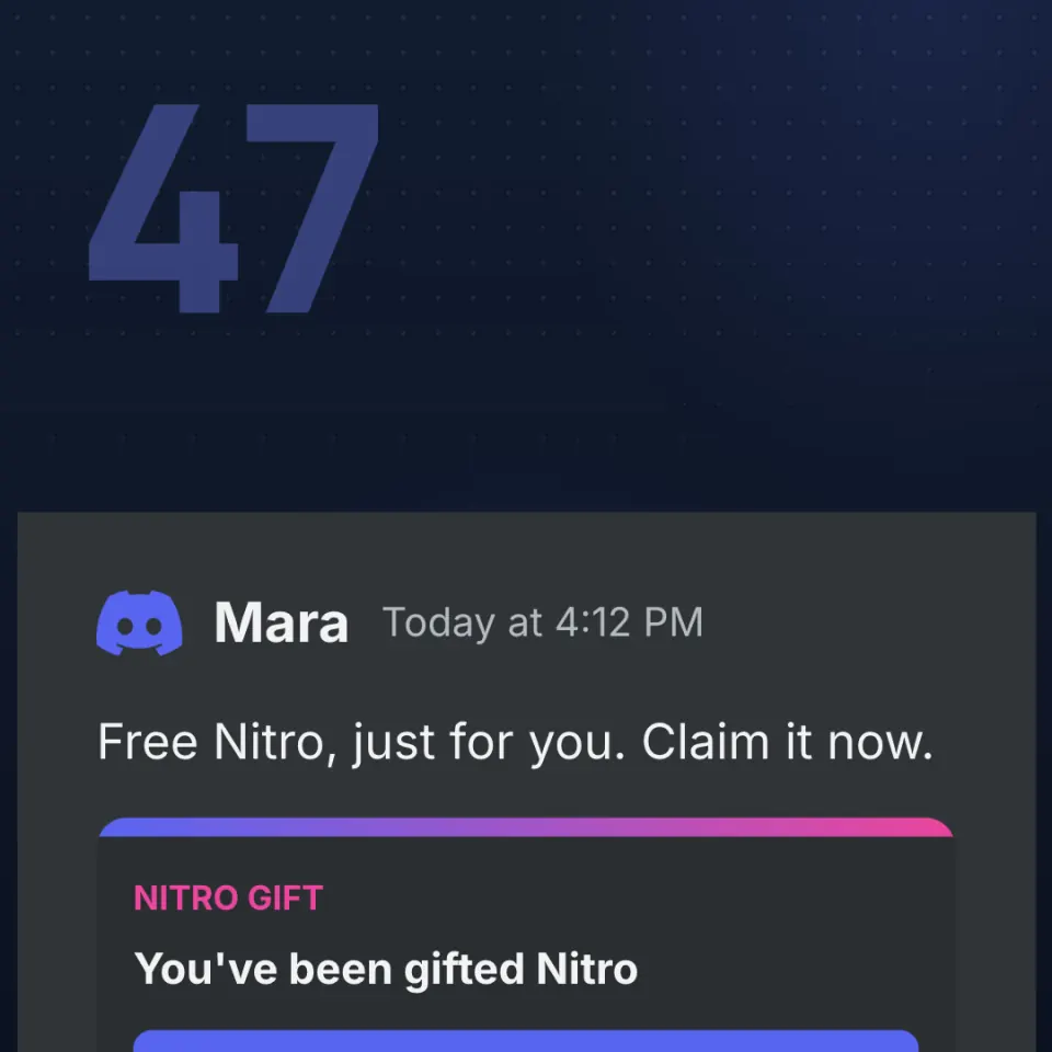 A free Nitro gift can be someone else's login