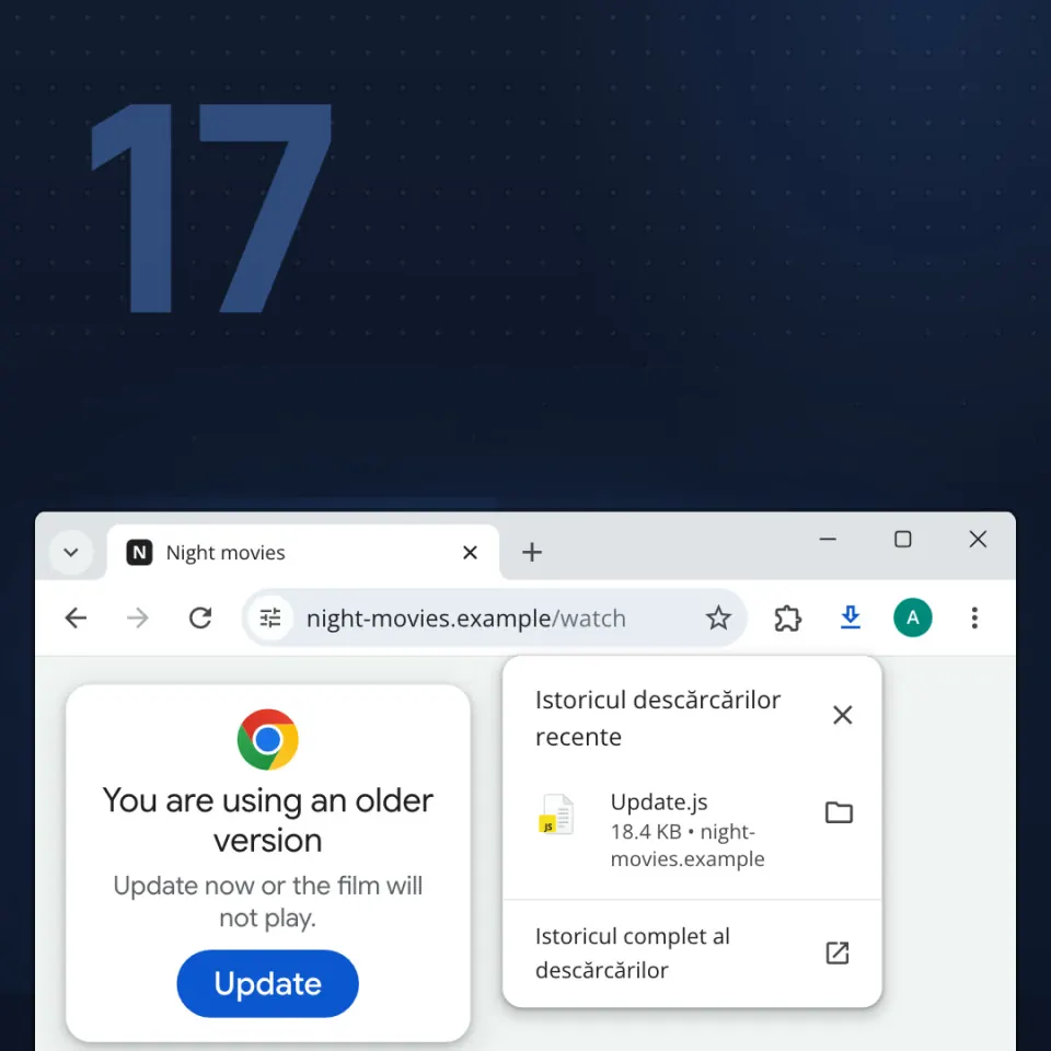 Actualizări false de browser și de programe