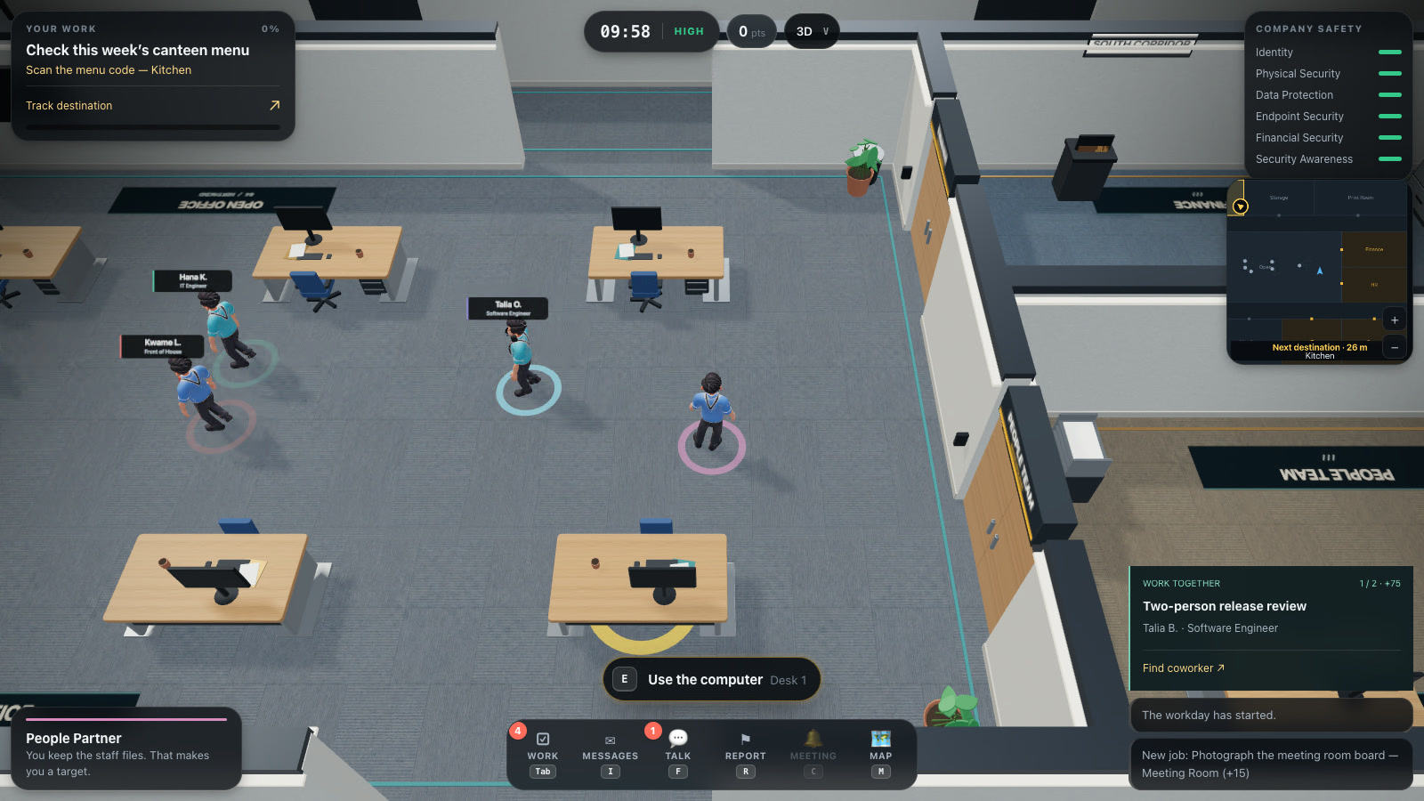 Spielaufnahme aus INSIDER — 1
