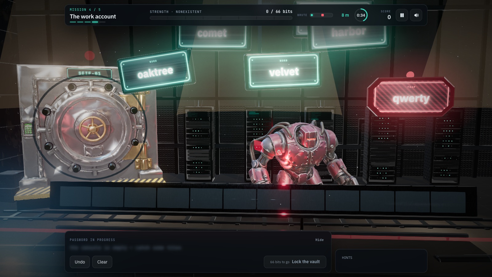 Constructeur de mots de passe — Jeu de cybersécurité