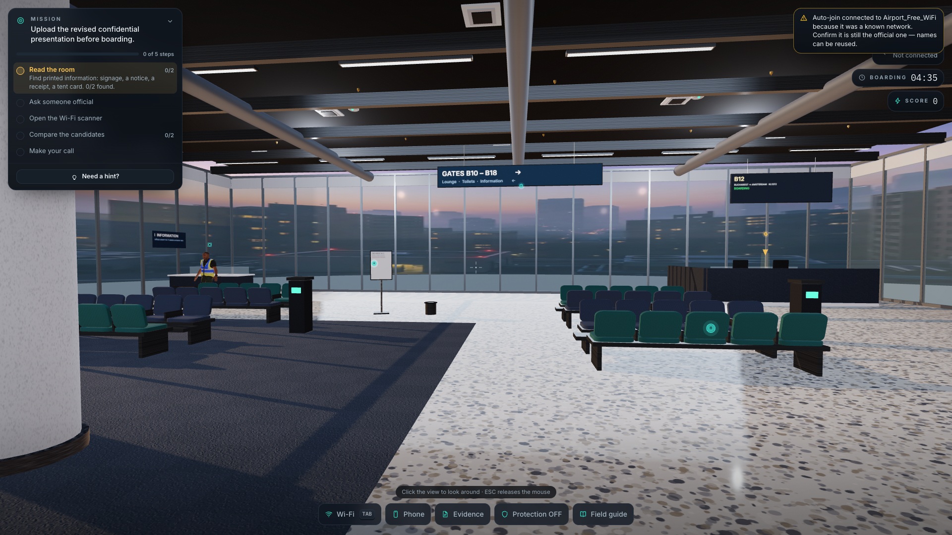 OTP · Gate B12 — investigate the airport before choosing a connection